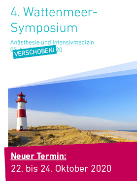 Titelseite Flyer 4. Wattenmeersymposium Anästhesie und Intensivmedizin