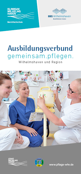 Flyer Ausbildungsverbund Klinikum Wilhelmshaven und BBS Wilhelmshaven