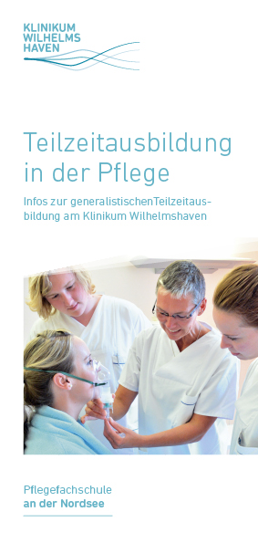 Titelseite Flyer "Teilzeitausbildung in der Pflege"
